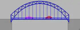 Arch truss bridge