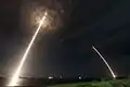 Long exposure of launch and landing