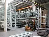 Interior of a modern warehouse.