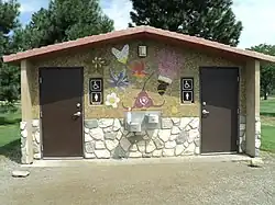 A gender separated, non-unisex, toilet