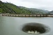 Famous Monticello dam spillway