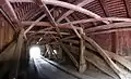 Innenansicht der von Johannes Grubenmann gebauten Brücke über die Glatt bei Rümlang