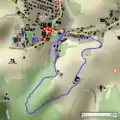 Map of the ornithology hiking trail