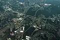 Freeways in the Hampton Roads area. VA 164 (east-west) can be seen ending at U.S. 17 on the right and becoming an expressway/trunk road.