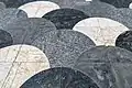 Decorative paving stones made of stone