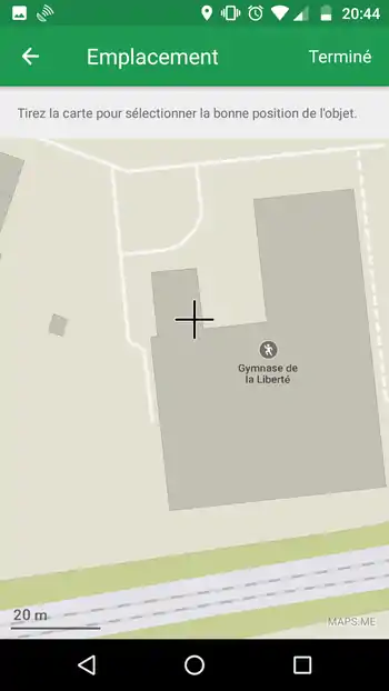 déplacer la croix
