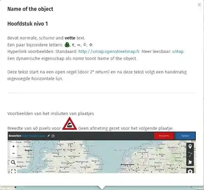 Example formatting