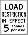 Canada ( Ontario):maxaxleload=5