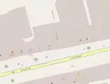 A screenshot of Hopkin's Lane showing it as tunnel=building_passage.