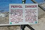 UK landslide warning sign