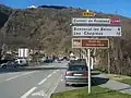 Route des Grandes Alpes is signed in brown in France