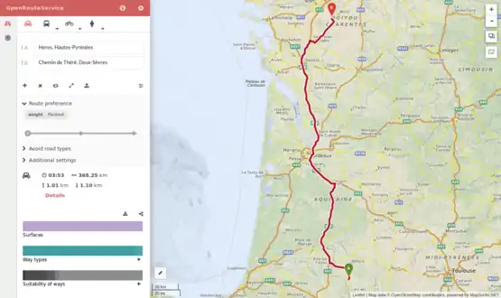 OpenRouteService, go
