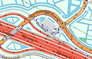 Rendering in OsmAnd (the lavender Maxisweg).