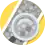 a rough street with white border on a yellow background