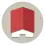 a red roof from the top on a grey background