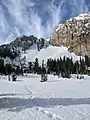 Two couloir ending on saddles