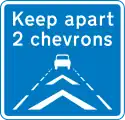United Kingdom:mindistance=80(each chevron is spaced 40 m apart)
