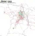 Most of the West Midlands (missing coventry) as at August 2006. The large green area is Sutton Park