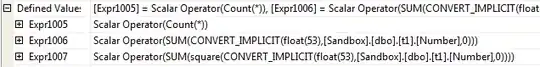 Stream Aggregate's internal registers