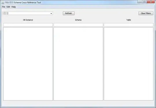 Schema Crossreference Tool UI Sample
