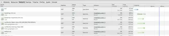 The screenshot of Network tab showing 0 bytes for some resources