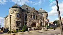 The large building the Mabel Tainter Center for Arts
