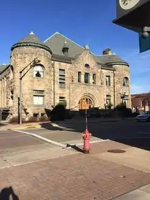Outside view of the Mabel Tainter Theater.